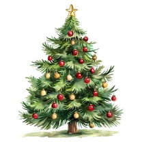 SkyOlla Merry Christmas Santa Holding Tree Wall Sticker – Festive Vinyl Wall Art for Living Room, Kids Room, Bedroom & Home – Self Adhesive | Pack of 2