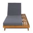 thumbnail image 5 of Outdoor Chaise Lounge Set with Water-Resistant 4 Inch Thick Cushions and Adjustable Backrest, Portable Sun Lounger for Beach Pool Camping, Dark Gray Teak, 5 of 7