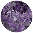 thumbnail image 2 of Addison Rugs Chantille Indoor/Outdoor Transitional Floral Purple Washable Round Rug, 8' x 8', 2 of 6