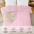 thumbnail image 3 of YEPCLUB Comforters Full size, Duvet Insert, All Season Duvet, Pink Down Alternative Hotel Comforter, Lightweight Quilt with Corner Tabs, Machine Washable (Pink, Full 82x86 Inches), 3 of 10