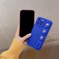 thumbnail image 7 of Compatible with iPhone 11 Pro Case, Cute 3D Strawberry for Girls Women Shockproof Soft Silicone Lens Protection Case with Wristband Stand for iPhone Pro Max, Klein Blue Strawberry, 7 of 7