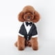 thumbnail image 2 of Dog Shirt Puppy Pet Small Dog Clothes, Elegant Suit Bow Tie Suit, Formal Tuxedo Wedding Shirt with Black Tie, Dog Prince Wedding Bow Tie Suit (1 Pack, 2 of 5