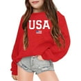 thumbnail image 3 of Kiijoy Little Girls Sweatshirt Letter Print Crew Neck Pullover Sweatshirts, Sizes 5-6, 3 of 3