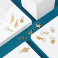 thumbnail image 4 of 30 Pcs Hair Jewelry for DIY Women Braids Golden Locs Jewelry for DIY Hair Braids Clips Vintage African Hair Pendants Charms Star Shell Butterfly Braids Hair Rings for DIY Dreadlocks Hair Decoration, 4 of 7