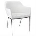 thumbnail image 2 of Sunpan Stanis 18.5" Contemporary Faux Leather Dining Armchair in White, 2 of 2
