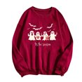 thumbnail image 5 of MYAOYI Womens Halloween Sweatshirt Tis The Season Ghost Graphic Pullover, 5 of 5
