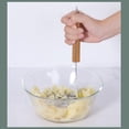 thumbnail image 3 of Potato Masher Stainless Steel Hand Food Masher Heavy Duty Manual Masher Kitchen Tool with Wood Handle for Avocado, Bean, Vegetable, 3 of 5