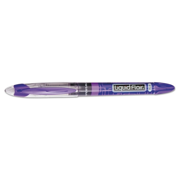 Paper Mate Liquid Flair Porous Point Stick Pen, Purple Ink, Medium