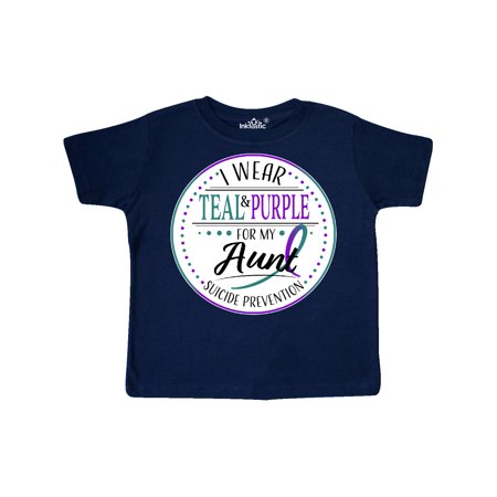 

Inktastic Suicide Prevention- I Wear Teal and Purple for My Aunt Gift Toddler Boy or Toddler Girl T-Shirt