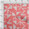 thumbnail image 2 of oneOone Cotton Poplin Pink Fabric Geometric Sewing Material Print Fabric By The Yard 56 Inch Wide, 2 of 4