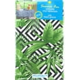 thumbnail image 3 of Serafina Home Tropical Palms and Geo Zebra Stripes Vinyl Tablecloth, 52" x 70" Inch Rectangle, Tropical, Jungle, Green Black White, 3 of 4
