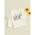 thumbnail image 3 of Caoirhny Girl Letter Print Sweatshirts Big Sister Little Sister Casual Crew Neck Long Sleeve Loose Fit Pullovers Tops for Autumn, 3 of 9