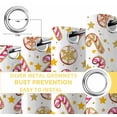 thumbnail image 6 of Christmas Blackout Curtains for Bedroom/Living Room, Thermal Insulated Kitchen Curtains, Pink Candy Xmas Star Yellow Grommet Darkening Window Treatment Drapes 52"x63"x2, 6 of 8
