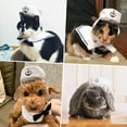 thumbnail image 5 of Disfraz de marinero para mascotas JAMW para gatos y perros pequeños con sombrero y corbata azul marino, 5 of 5