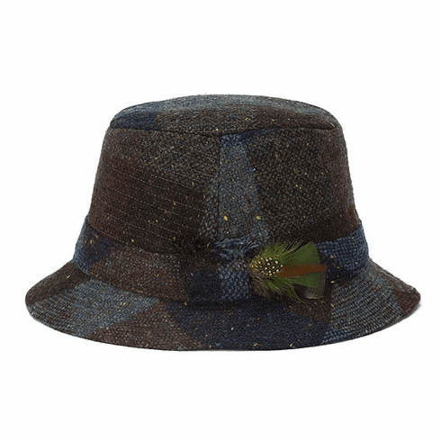 Hanna Hats - Irish Tweed Walking Hat Wine Blue Woolen Cap Made in ...