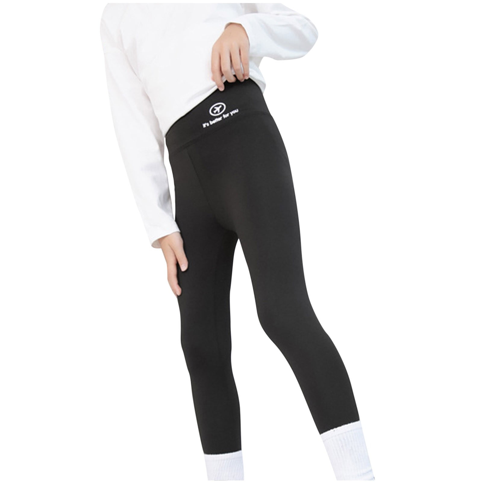 Lot De 3 Leggings Unis Extensibles 95% Coton Pour Filles 5-13 Ans - Confort Et Style Quotidien