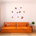 thumbnail image 1 of Danish Pastel Wall Decal Aesthetic Cherries with Clouds Seamless pattern Bedroom Wall Decal for Girls Cute Themed Room Décor - Size: 30 In x 27 In, 1 of 5