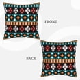 thumbnail image 7 of Velvet Decorative Throw Pillow Covers Set of 2, Soft Square Cushion Cover with Invisible Zipper Bohemian Ethnic Tribal Style Printing, 16"x16", 7 of 7
