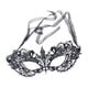 thumbnail image 3 of Máscara de encaje para mujer, máscara de media cara, elegante, suave y delicada, máscara de mascarada de encaje. Correa de hilo negro, 3 of 9