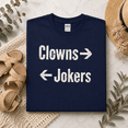 thumbnail image 2 of Clowns Right Jokers Left Quote Retro Outdoor Adventure Graphic T-Shirt, 2 of 6