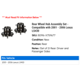 thumbnail image 2 of Rear Wheel Hub Assembly Set - Compatible with 2001 - 2006 LS430 2002 2003 2004 2005, 2 of 2