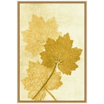 Amanti Art Amber Leaves Framed Canvas Wall Art Print