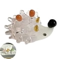 thumbnail image 5 of Hand Blown Hedgehog Figurine Mini Glass Animal Sculpture Collectible Gift for Home Bedroom Tabletop Decor, 5 of 8