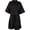 Black, variant on Black Professional V Neck Kimono Bathrobe for Spa Salon Sleepwear