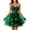 Green, variant on Tiered Tulle Homecoming Dresses for Women Lace Puffy Short Prom DAMA Dress Sparkly Glitter Mini Dress for Nighty Party Wear
