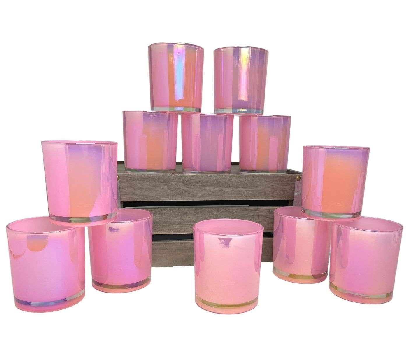 14 oz. Havana Iridescent Unicorn Empty Candle making Jar candle vessels for DIY candle-making projects (Box of 36) FREE SHIPPING