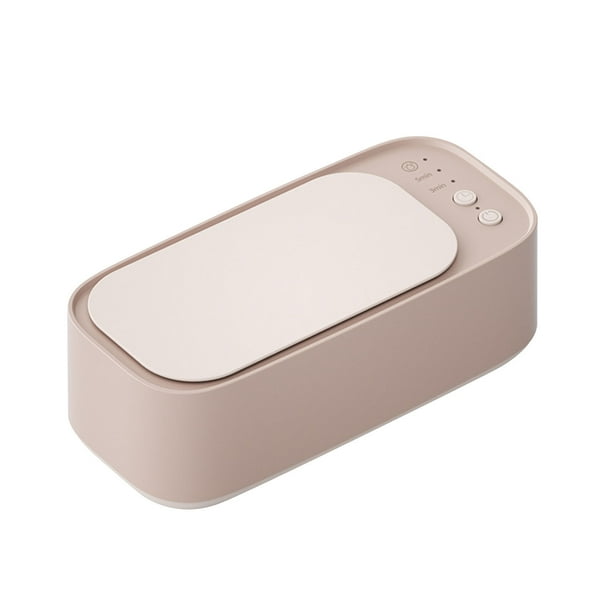 Máquina limpiadora de joyería ultrasónica - Limpiador de gafas y dentaduras de 3 velocidades con temporizador, 8,8x4,12x3 pulgadas