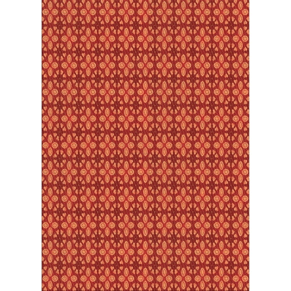 Ahgly Company Machine Washable Indoor Rectangle Transitional Neon Orange Area Rugs, 2' x 4'