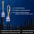 thumbnail image 2 of Gem Stone King 14K Yellow Gold Blue Tanzanite Earrings for Women | 1.32 Cttw | Gemstone December Birthstone | Pear Shape 7X5MM, 2 of 6