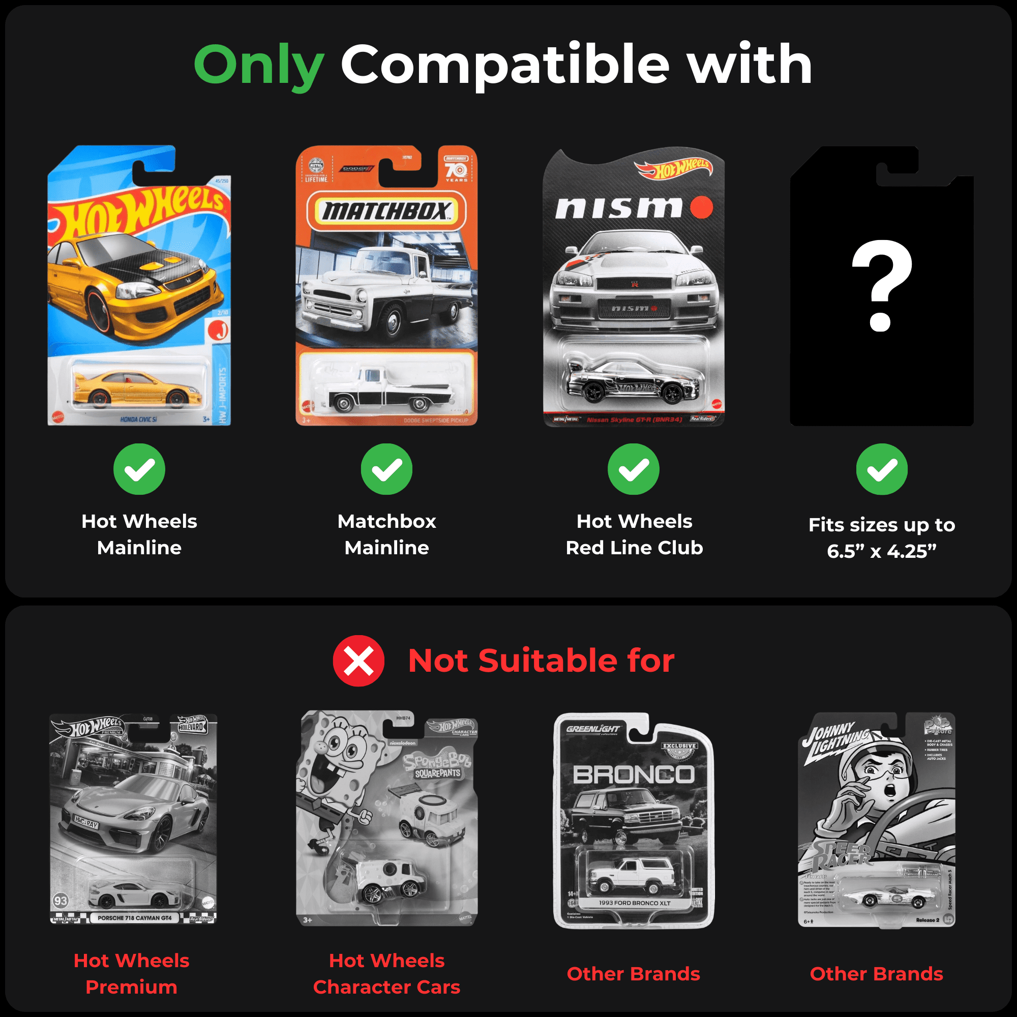 OTK Multipack Mainline Protector Case for Hot Wheels & Matchbox Mainline，25-pack