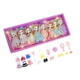 thumbnail image 1 of Juego de muñecas de princesa para niñas, figuras de princesas, colección de recuerdos de fiesta, juego de muñecas imaginativas de 15cm/5,91 pulgadas para niñas 8 piezas, 1 of 8