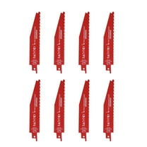 BATHTOI 8 Pack 6 inch 6/12 Tpi Reciprocating Saw Blades for Wood and Nail-Embedded Wood Cutting