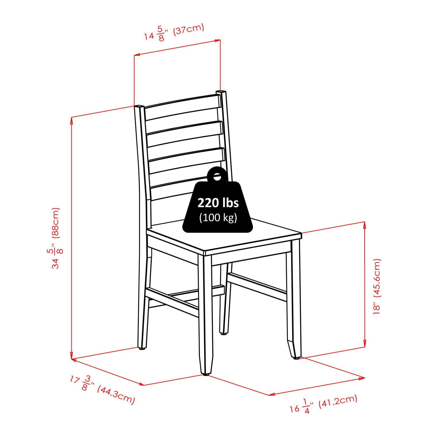 Winsome Alamo 5-Piece Round Drop Leaf Table with 4 Hamilton Ladder Back Chairs -94565