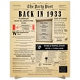 thumbnail image 1 of 91st Birthday Party Decor Poster 91 Years Ago Back In 1933, 1 of 5