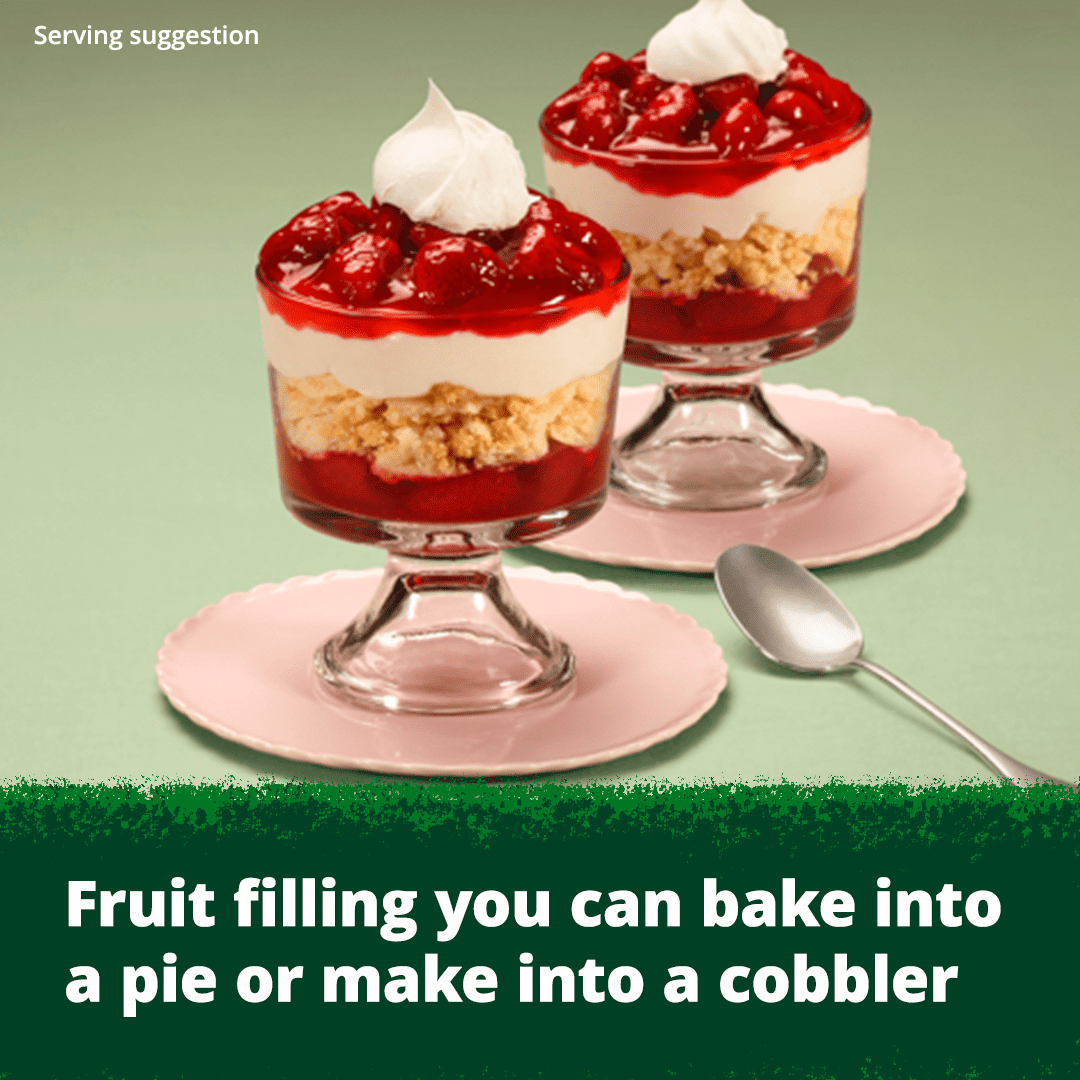 Lucky Leaf Premium Strawberry Rhubarb Fruit Filling and Topping, 21 oz Can