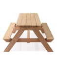 thumbnail image 2 of LoLado 3-in-1 Kids Outdoor Wooden Picnic Table With Umbrella, Convertible Sand and Water, ASTM & CPSIA CERTIFICATION, Natural Wood, 2 of 7