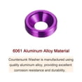 thumbnail image 4 of Unique Bargains Lot de 30 Rondelles de Comptoir M3 en Alliage d'Aluminium Anodisé, Violet, 4 of 4