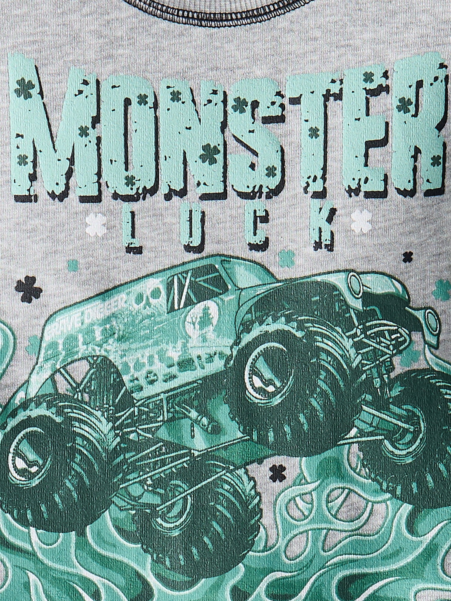 St Patrick’s Day Monster Jam Toddler Boys Graphic Sweatshirt and Sweatpants Set, 2-Piece, Sizes 12M-5T