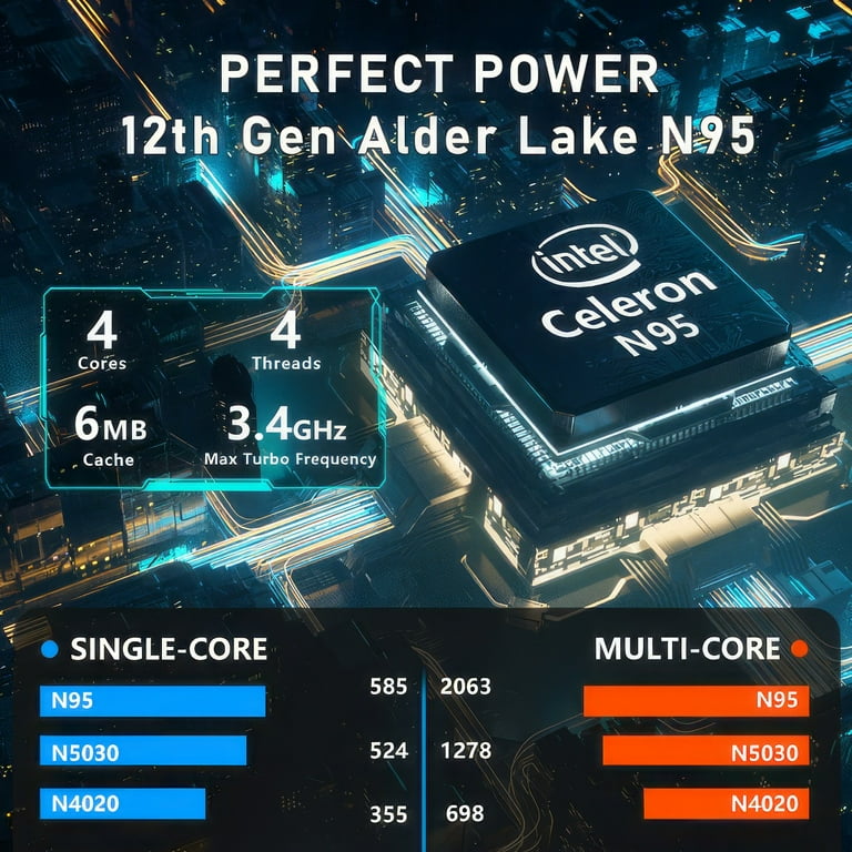 KUU 15.6'' Laptop, Intel N95, 3.4GHz, 16GB RAM, 512GB SSD, Win 11