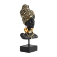 thumbnail image 3 of Mujer africana Busto Estatua Figuras Mujeres Escultura Obra de arte Resina Artesanía Cultura africana Temática para mesa Librería Decoración Macarena Estatua de busto de mujer, 3 of 8
