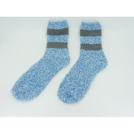 Fuzzy Fluffy Fleece Cozy Sleep Crew Socks Unisex Double Layer Soft Feel Fit Stretch Extra Warm Thick Gift
