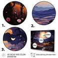 thumbnail image 3 of Designart "Countryside Nightfall Collage Landscape V" Landscapes Floater Framed Canvas Art Print, 3 of 7