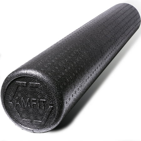 AMFit Foam Roller  High Density Foam Rollers for Muscles  Deep Tissue Massage  Back Pain  Yoga  Trigger Point  Self-Myofascial Release  Physical Therapy & Exercise  24 Inch Muscle Roller