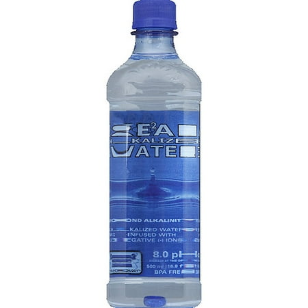Real Water Alkalized Water, 16.9 fl oz, (Pack of 24)