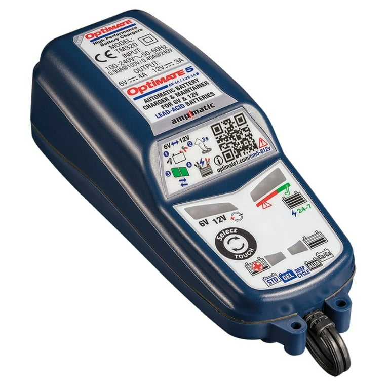 TecMate OptiMate 5 Select - Chargeur/Mainteneur de Batterie Série Argent -  TM-321