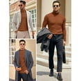 thumbnail image 5 of COOFANDY Men's Slim Fit Turtleneck Sweater - Solid Casual Knitted Twisted Pullover, 5 of 8
